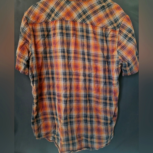 Men's Plaid Polo Shirt Button-down Harley-Davidson Motorcycle Large - Picture 2 of 3